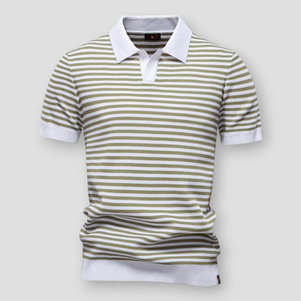 Serena Striped Knit Polo