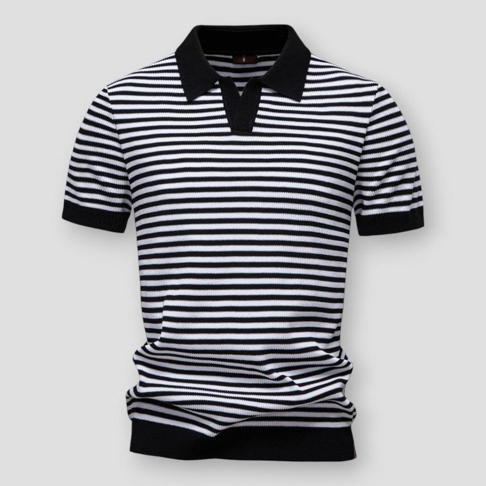 Serena Striped Knit Polo
