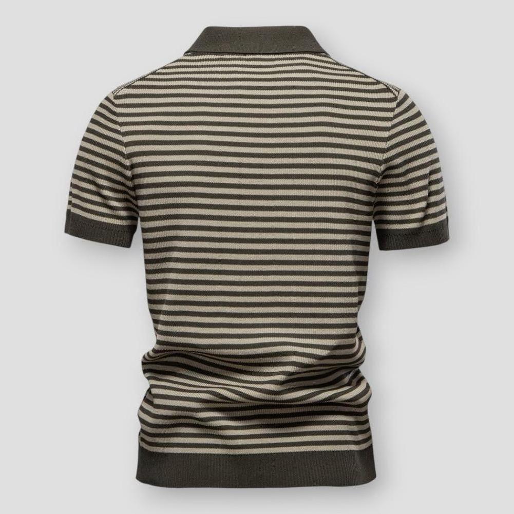 Serena Striped Knit Polo