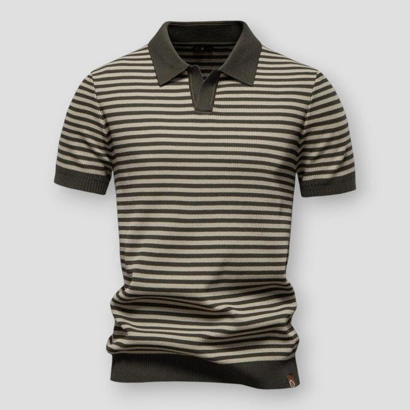 Serena Striped Knit Polo