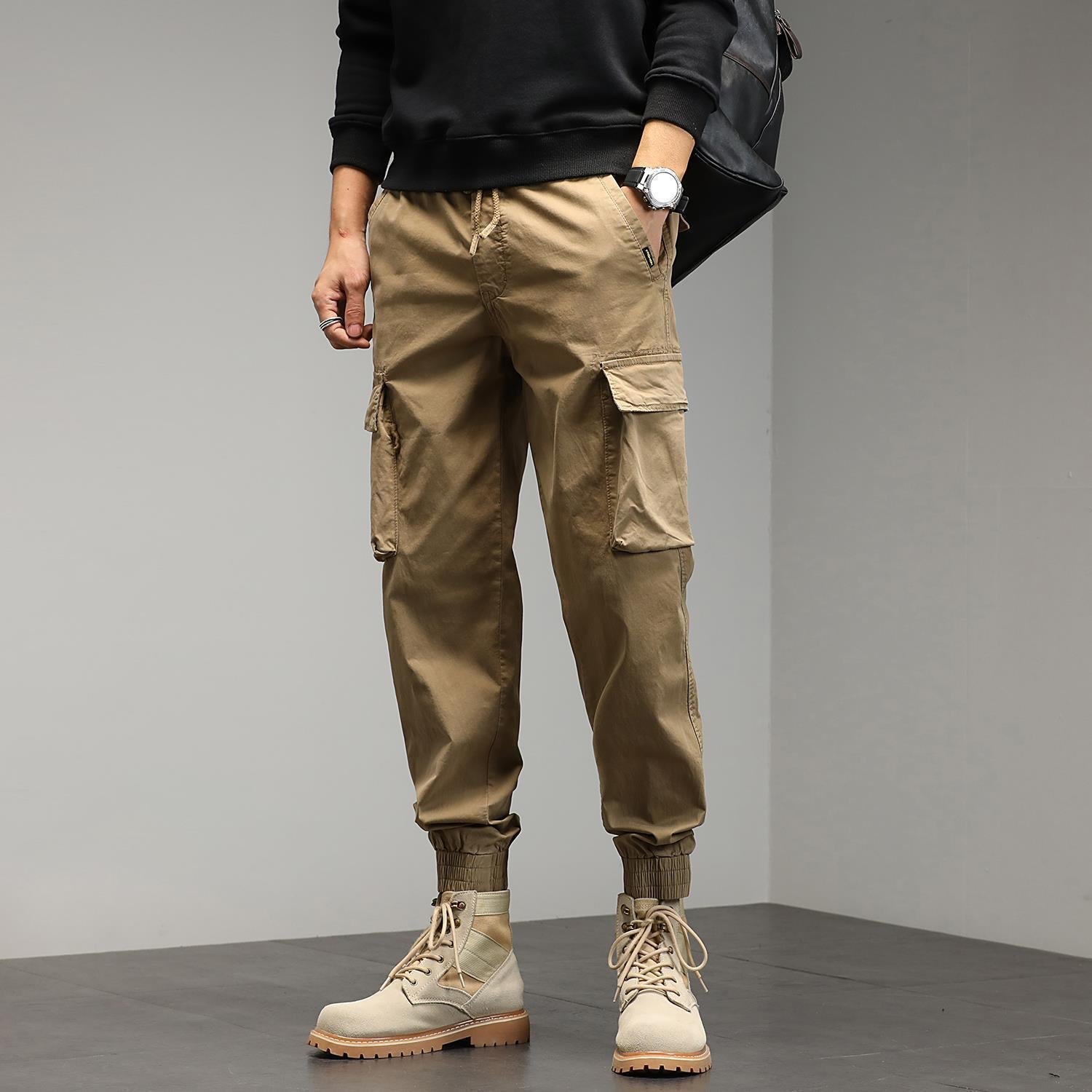 Ethan Men’s Cargo Pants – Lightweight Tech Fabric with Tapered Fit for Tactical Streetwear