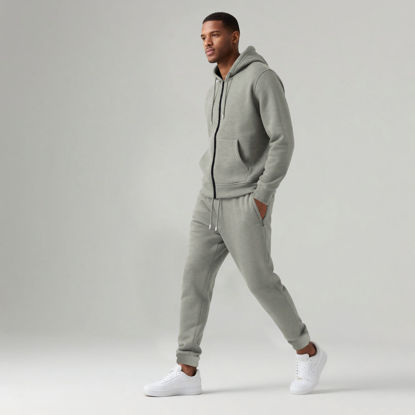 Sawyer Men’s Tracksuit Set – Heavyweight Brushed Fleece Cotton with Tapered Joggers