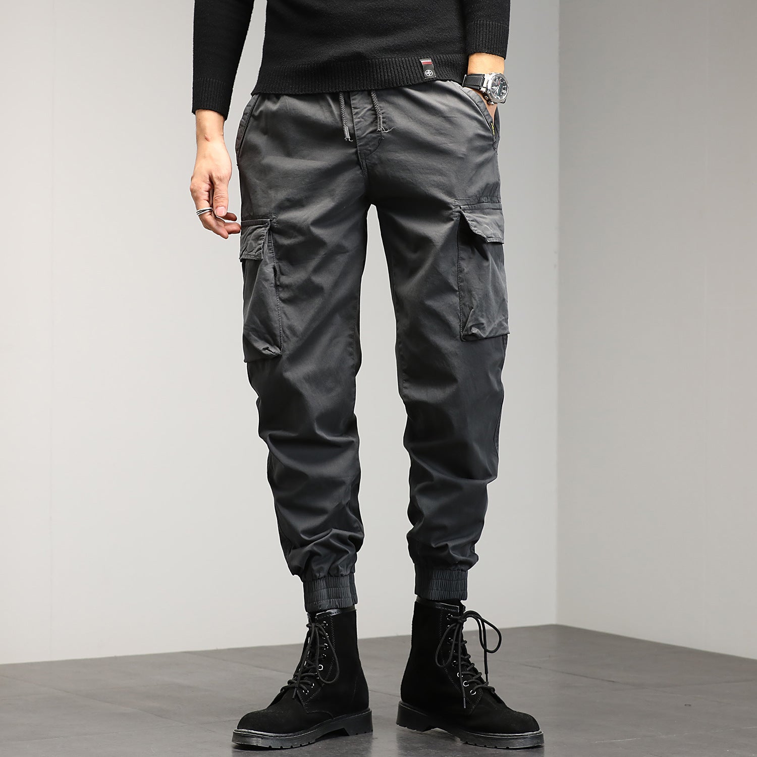 Ethan Men’s Cargo Pants – Lightweight Tech Fabric with Tapered Fit for Tactical Streetwear