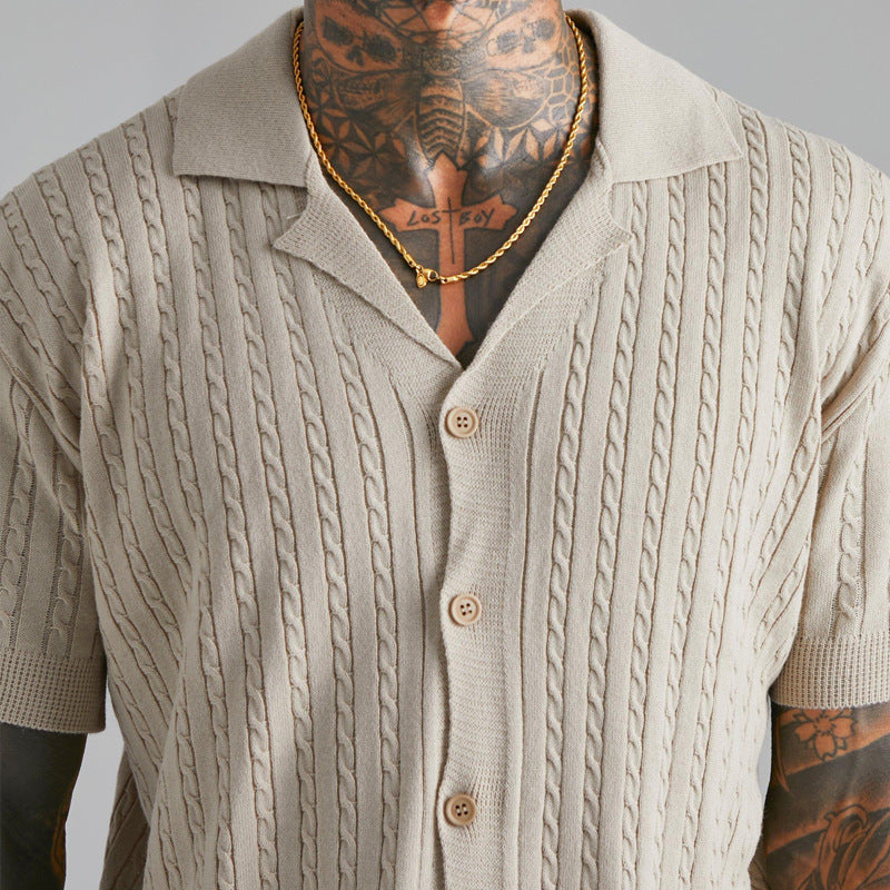 Harbor Men's Casual Shirt - Relaxed Fit Short Sleeve Button-Up with Premium Cotton