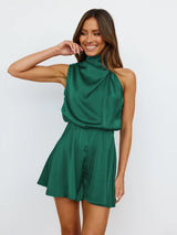 Mirella Soft-Touch Short Jumpsuit – Retro-Inspired One-Piece for Everyday Elegance