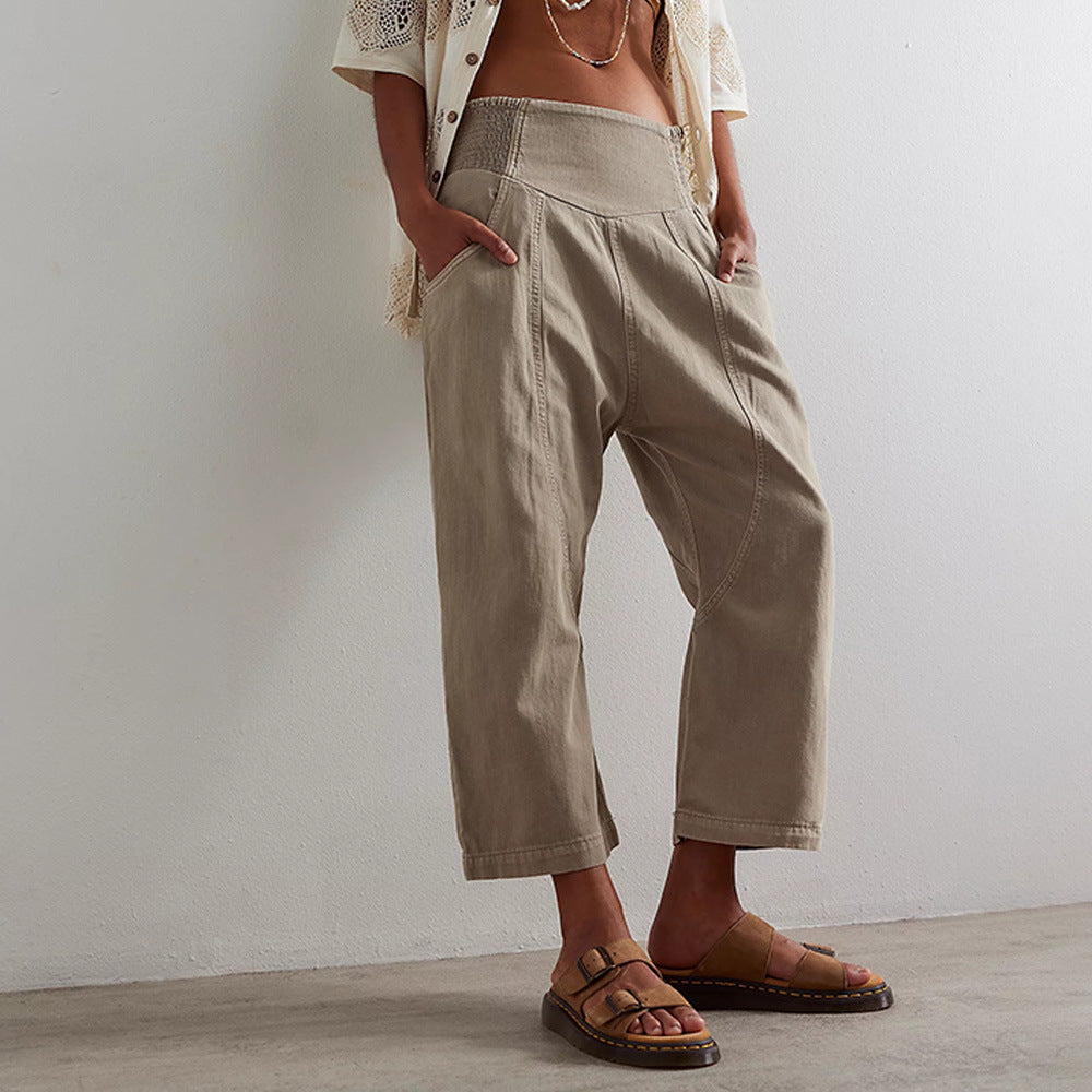 Ayla Elastic Lounge Pants – Lightweight Pull-On Pants for Everyday Ease