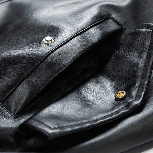 Marco Genuine Leather Bomber Jacket – Soft Durable Casual Outerwear