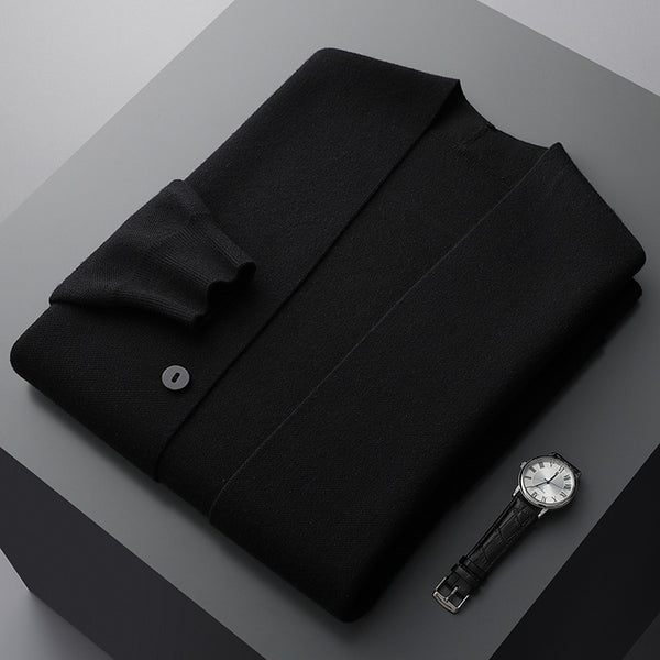 Carlo Men’s Cardigan – Merino Wool Blend with Tailored Fit