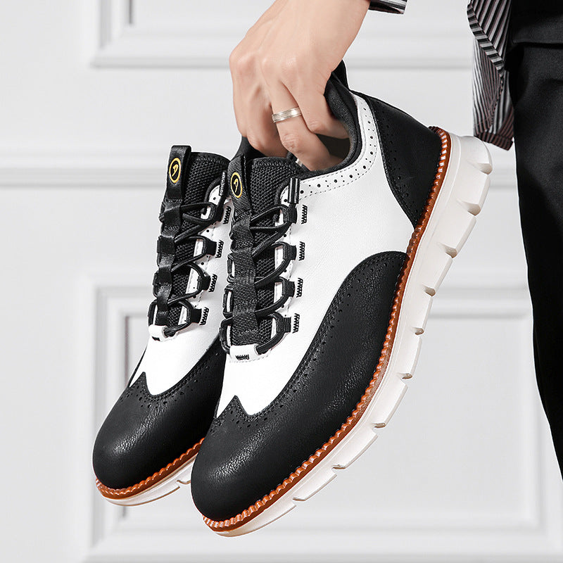 Rhett Men’s Leather Sneakers – Genuine Leather with Lightweight Cushioned Sole