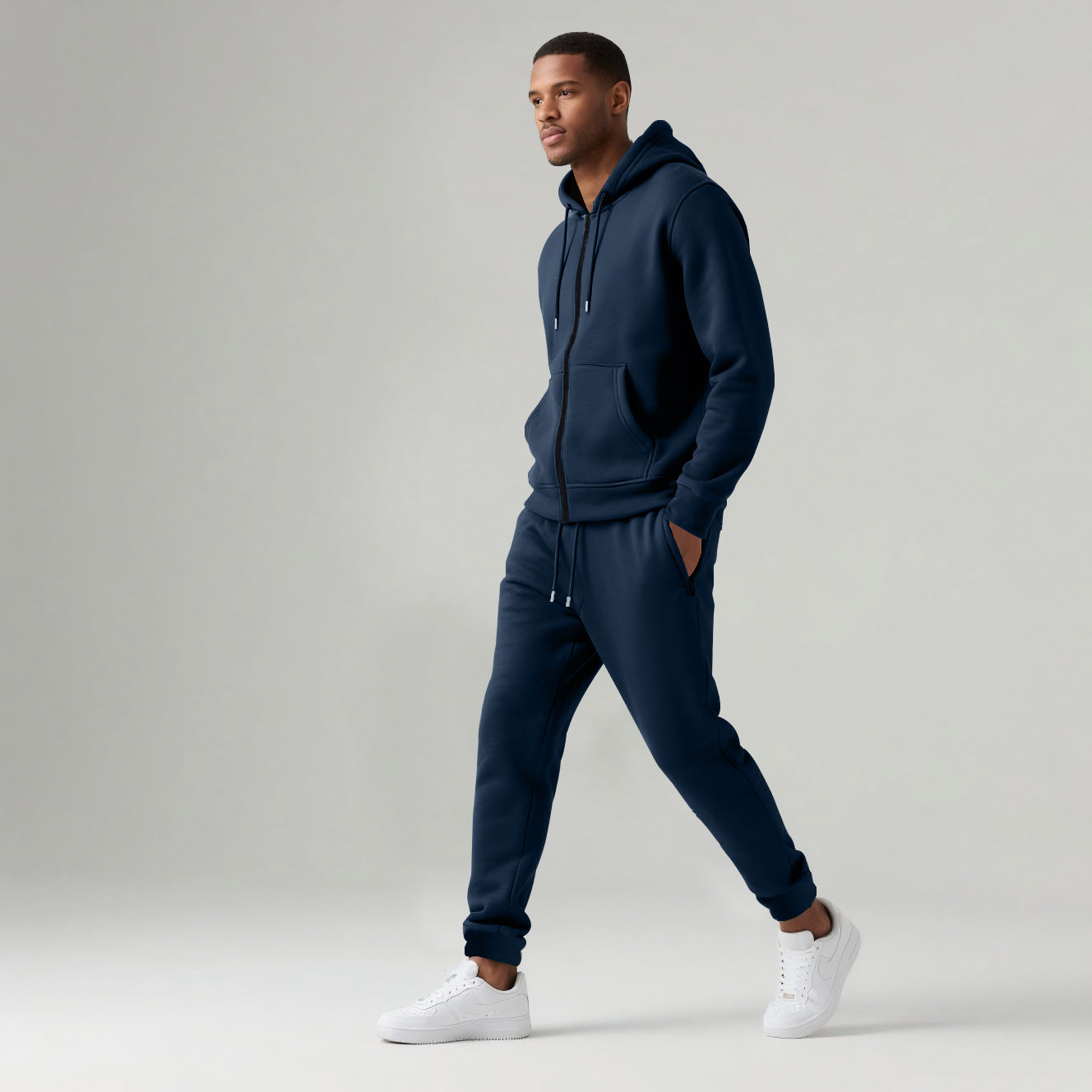 Sawyer Men’s Tracksuit Set – Heavyweight Brushed Fleece Cotton with Tapered Joggers