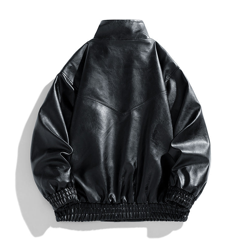 Marco Genuine Leather Bomber Jacket – Soft Durable Casual Outerwear