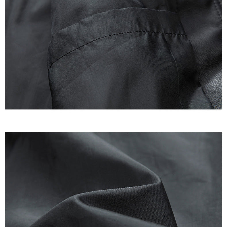 Marco Genuine Leather Bomber Jacket – Soft Durable Casual Outerwear