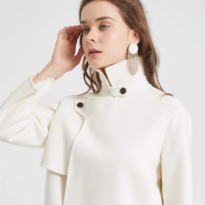 Carina Women’s Wool Jacket – Cropped Fit with Structured Modern Silhouette