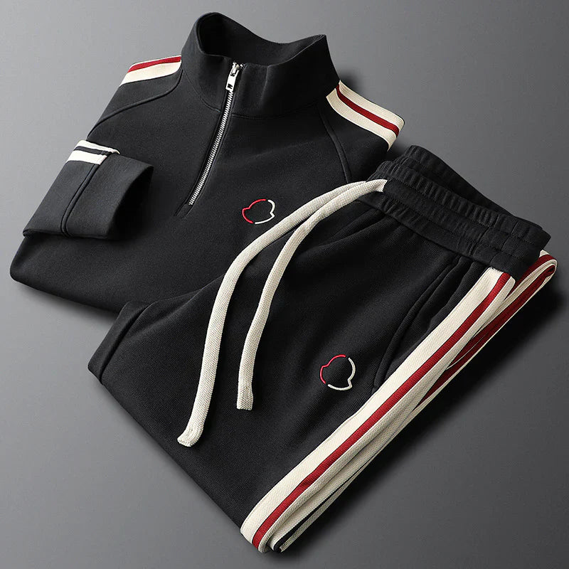Jalen Quarter-Zip Tracksuit – Lightweight Stretch Set for Refined Street Comfort