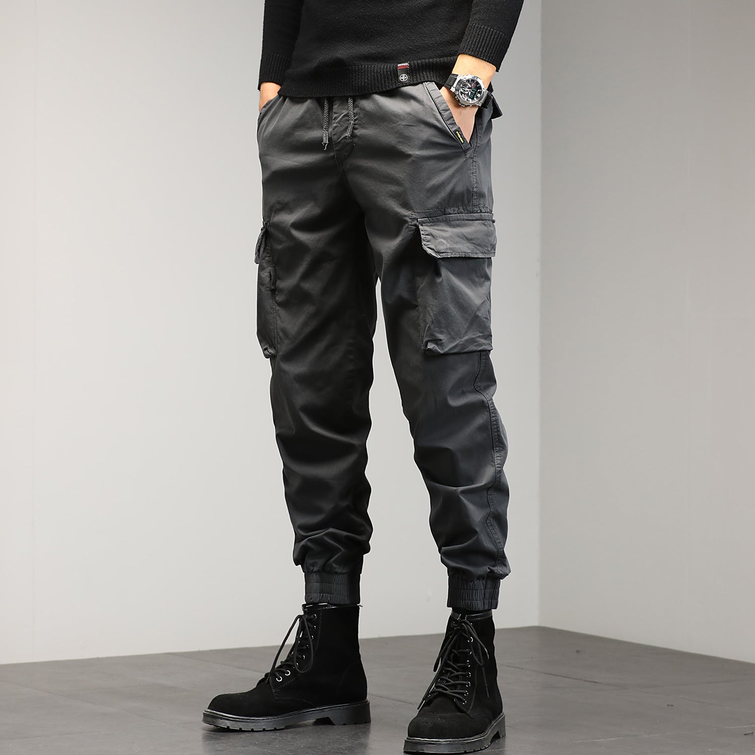 Ethan Men’s Cargo Pants – Lightweight Tech Fabric with Tapered Fit for Tactical Streetwear