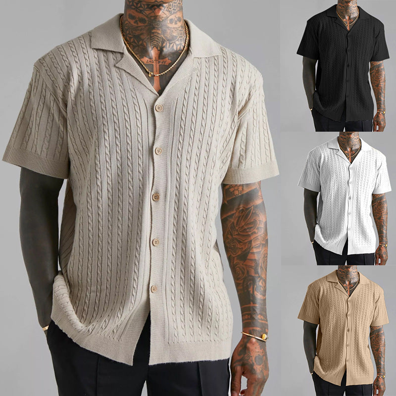 Harbor Men's Casual Shirt - Relaxed Fit Short Sleeve Button-Up with Premium Cotton