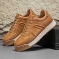 Vincent Genuine Leather Platform Sneakers – Retro Elevated Casual Sneakers