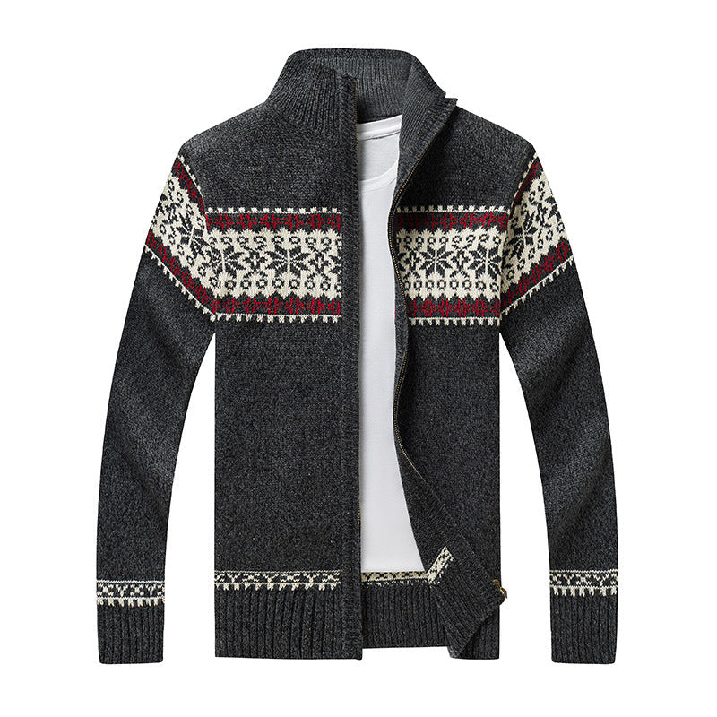 Leo Men’s Wool Cardigan – Nordic-Inspired Full-Zip Sweater