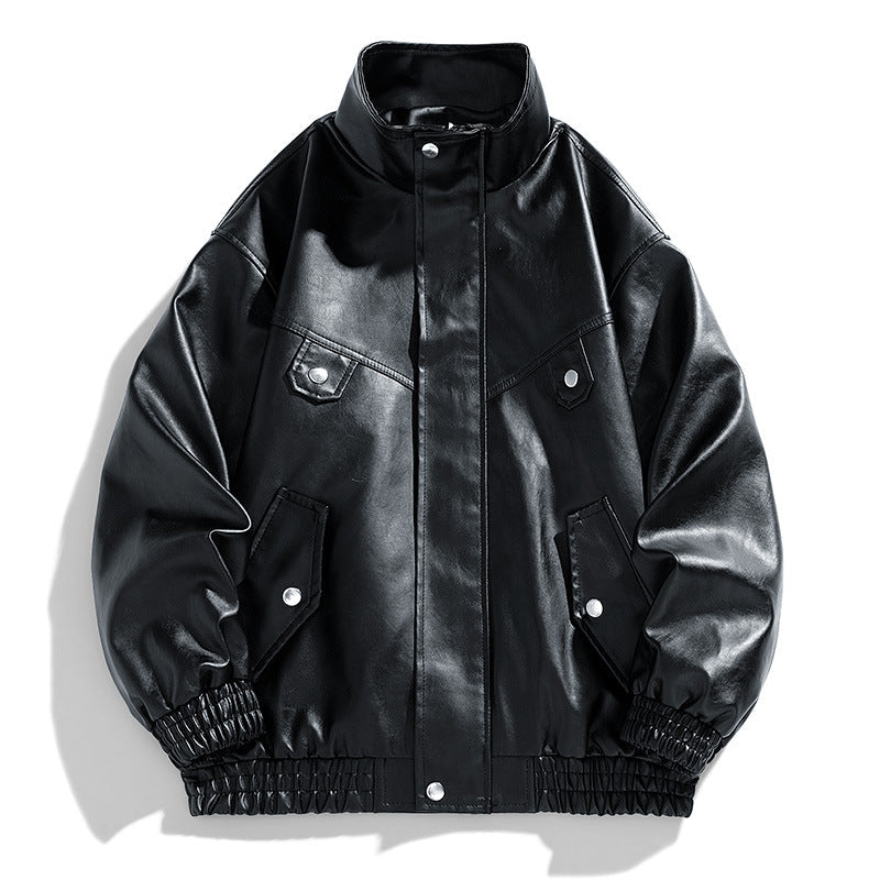 Marco Genuine Leather Bomber Jacket – Soft Durable Casual Outerwear