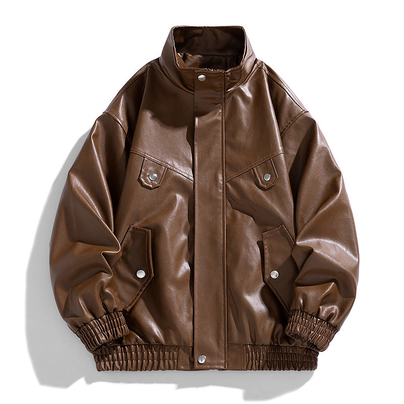 Marco Genuine Leather Bomber Jacket – Soft Durable Casual Outerwear