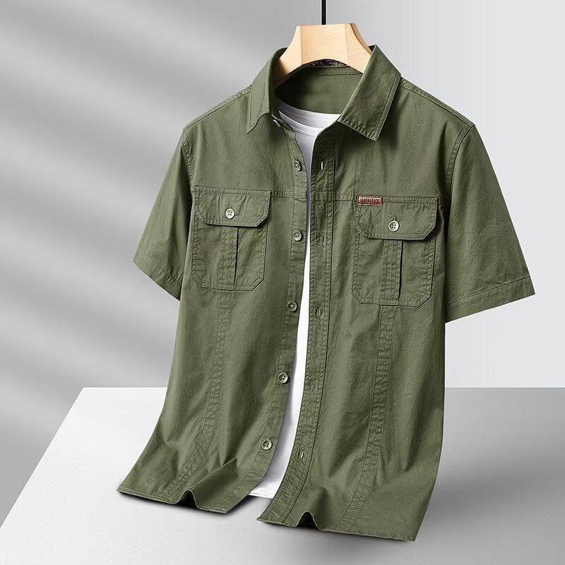Callum Cotton Shirt – Textured Button-Up for Layered Looks and Warm Days