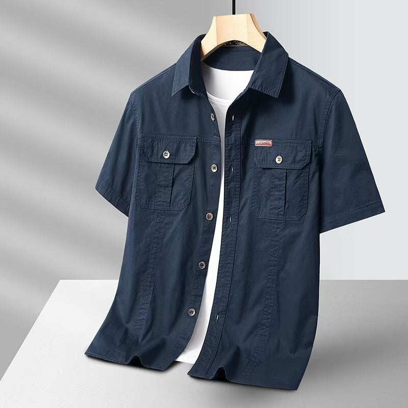 Callum Cotton Shirt – Textured Button-Up for Layered Looks and Warm Days