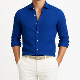 Elias Roll-Up Shirt - Lightweight Long-Sleeve Cotton Shirt for Warm-Weather Versatility