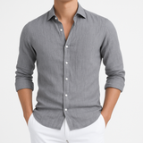 Elias Roll-Up Shirt - Lightweight Long-Sleeve Cotton Shirt for Warm-Weather Versatility