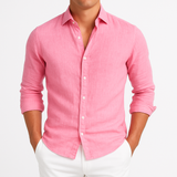 Elias Roll-Up Shirt - Lightweight Long-Sleeve Cotton Shirt for Warm-Weather Versatility