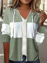 Portland Color Block Jacket – Soft Ribbed Knit with Relaxed Fit for Transitional Weather 1