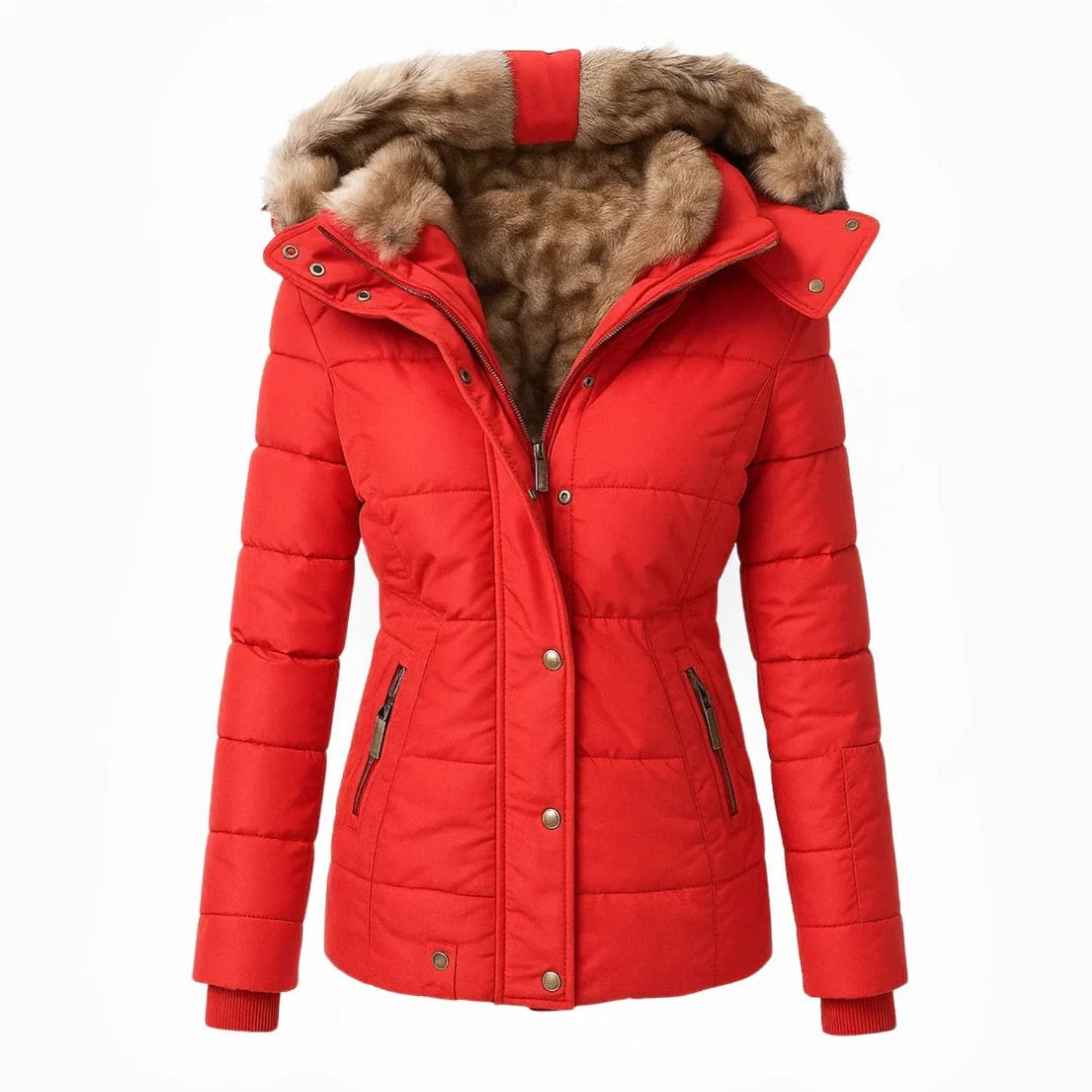 Katrina Women’s Winter Jacket – Insulated Zip-Up Hooded Jacket