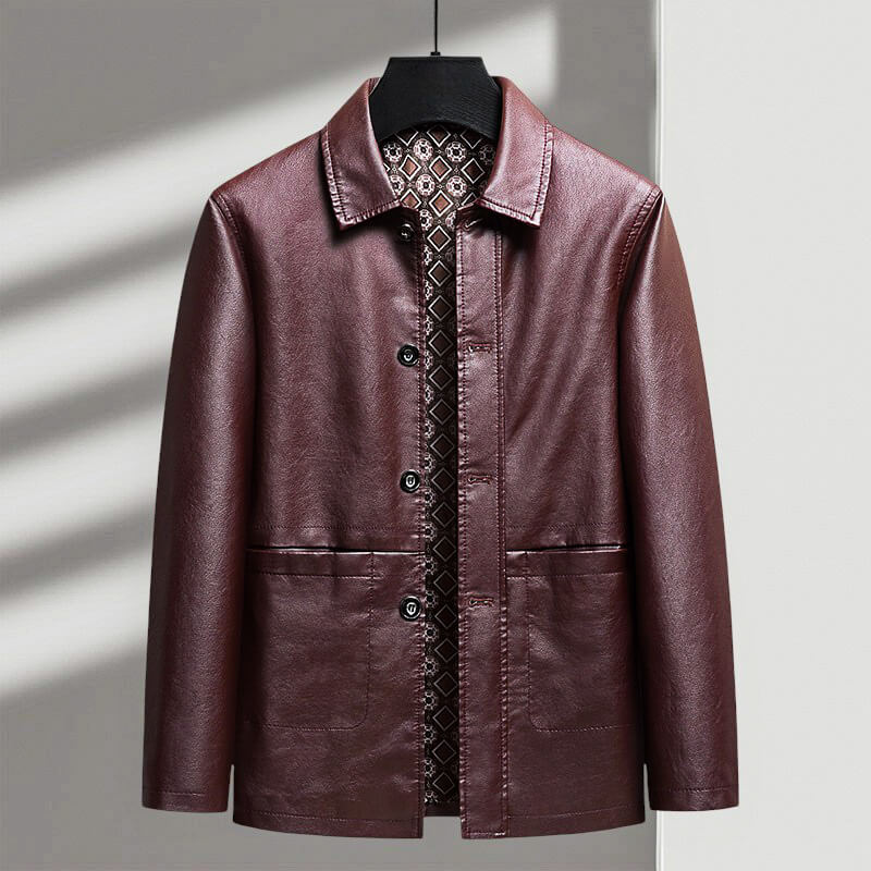 Alessandro Premium Leather Jacket - Sleek Tailored Casual Outerwear