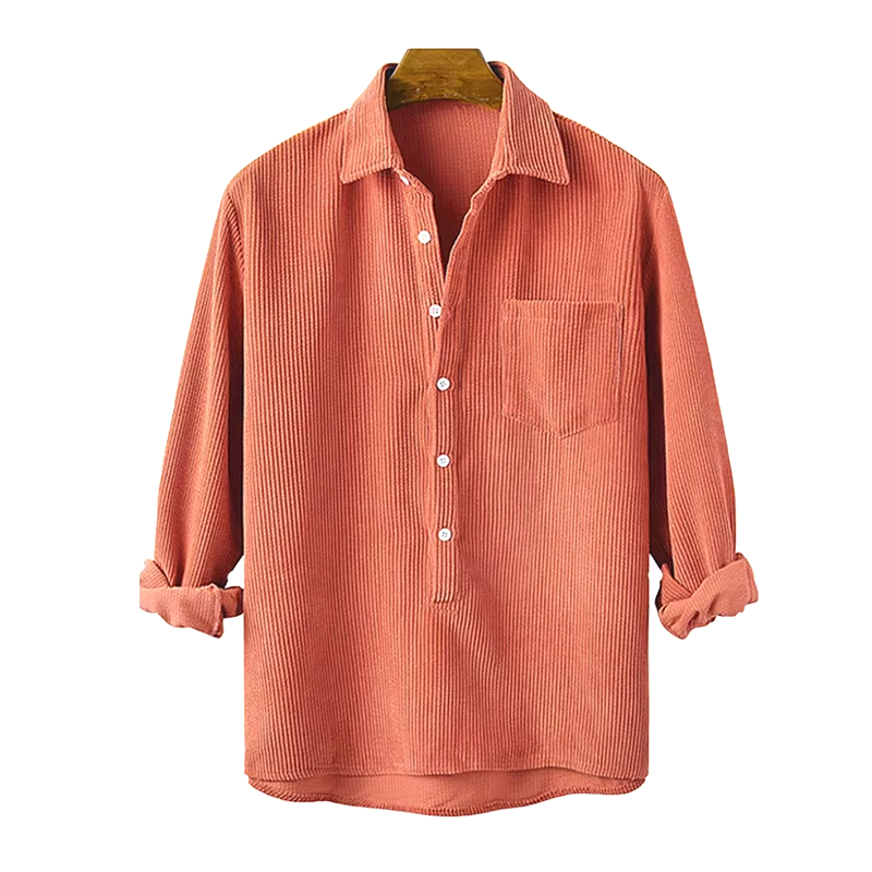Ezra Men’s Resort Cord Shirt -  Soft Corduroy in Breezy Resort Style