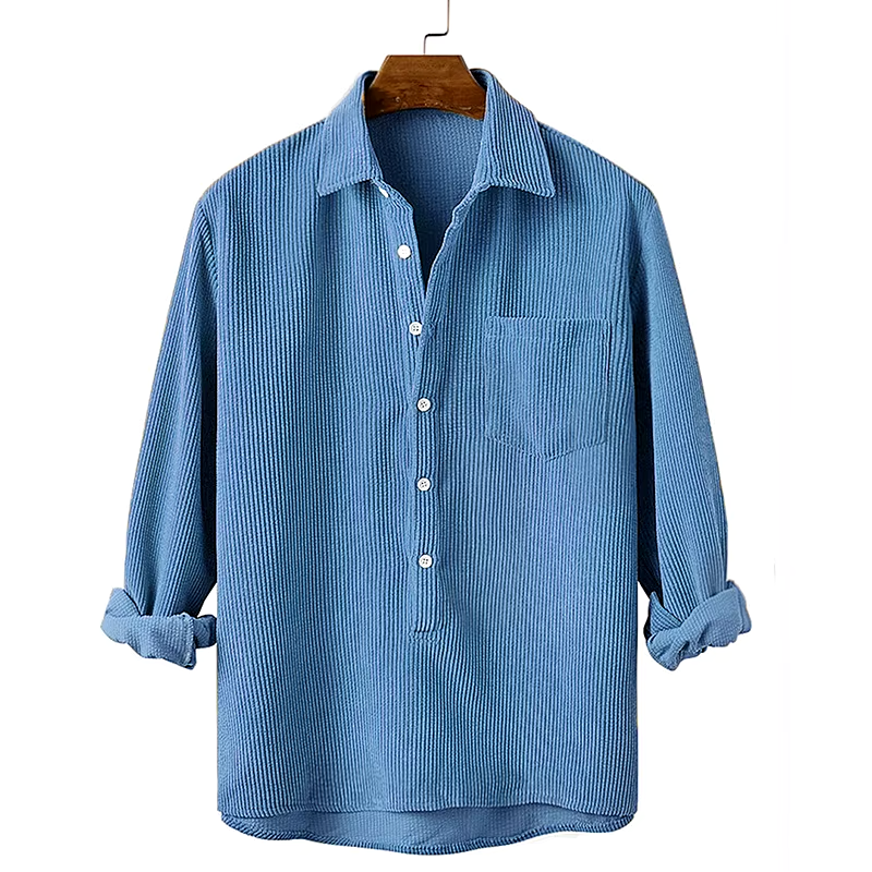 Ezra Men’s Resort Cord Shirt -  Soft Corduroy in Breezy Resort Style