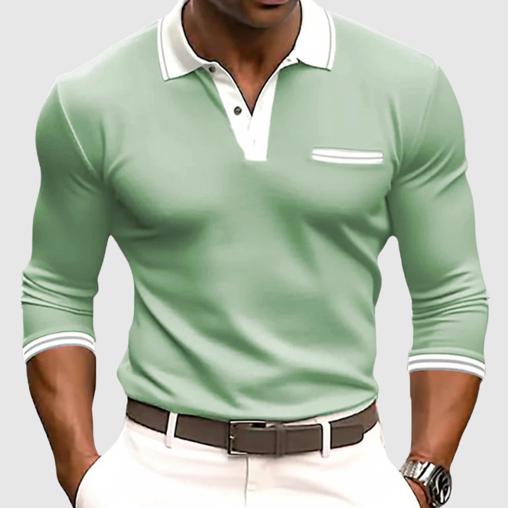 Flavio Performance Polo Shirt – Breathable Long Sleeve Polo