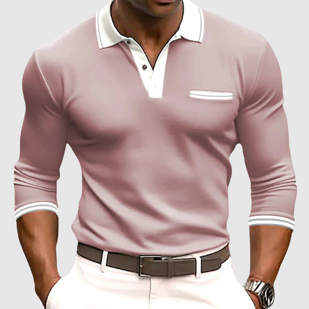 Flavio Performance Polo Shirt – Breathable Long Sleeve Polo
