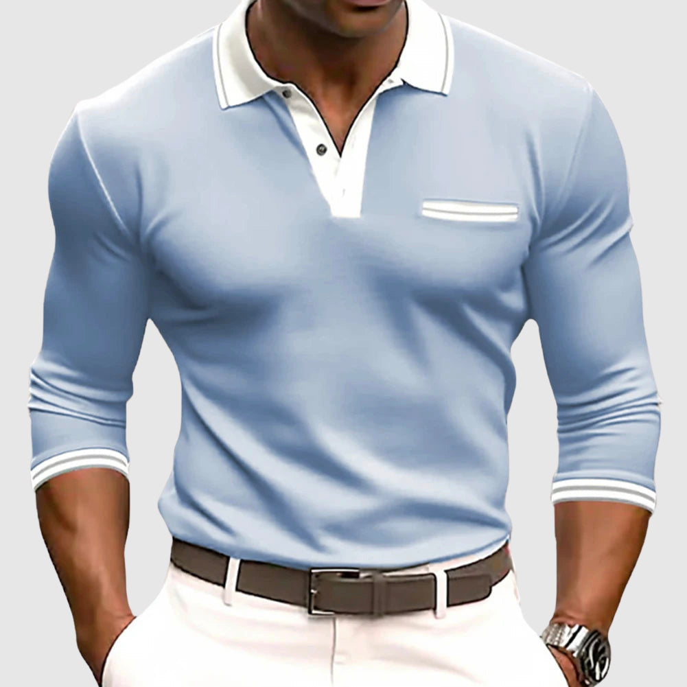 Flavio Performance Polo Shirt – Breathable Long Sleeve Polo