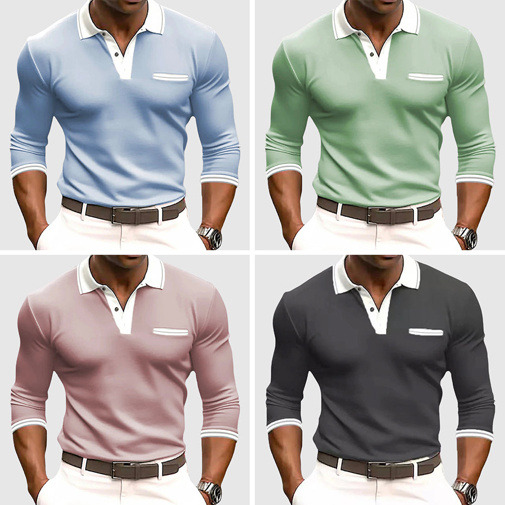 Flavio Performance Polo Shirt – Breathable Long Sleeve Polo