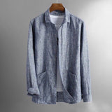 Jomar Steel Co-ord Set – Minimalist Long-Sleeve Shirt & Tailored Pants in Versatile Gray