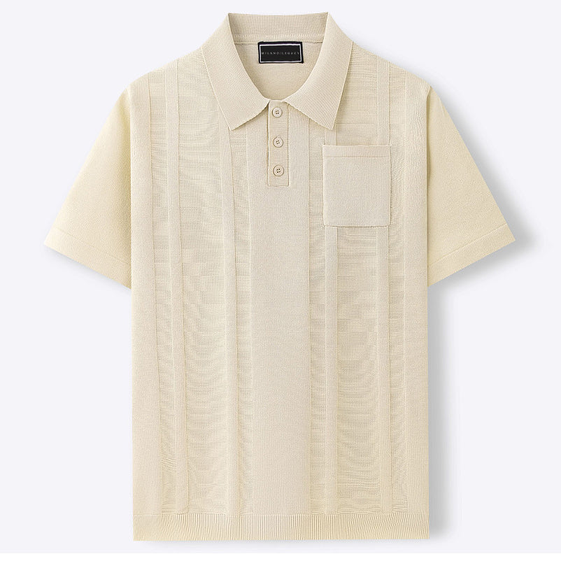 Mason Textured Polo - Short‑Sleeve Knit Polo for Relaxed Warm‑Weather Styling