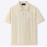 Mason Textured Polo - Short‑Sleeve Knit Polo for Relaxed Warm‑Weather Styling