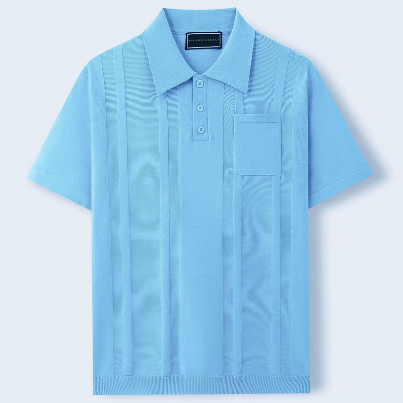 Mason Textured Polo - Short‑Sleeve Knit Polo for Relaxed Warm‑Weather Styling