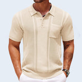 Mason Textured Polo - Short‑Sleeve Knit Polo for Relaxed Warm‑Weather Styling
