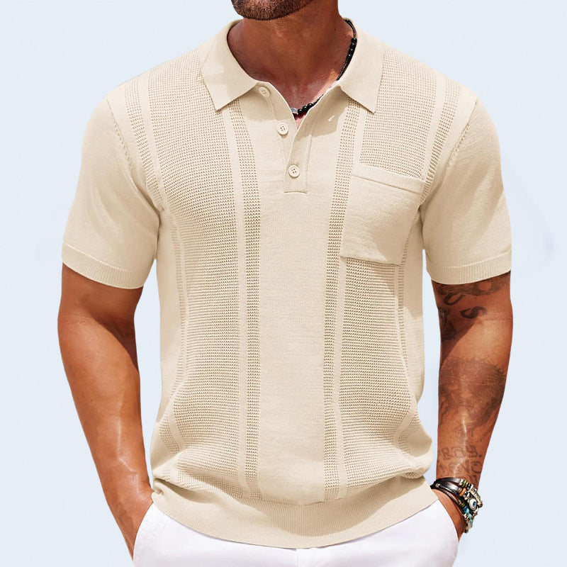 Mason Textured Polo - Short‑Sleeve Knit Polo for Relaxed Warm‑Weather Styling