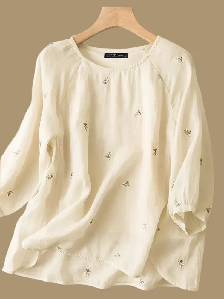 Milo Embroidered Boho Blouse