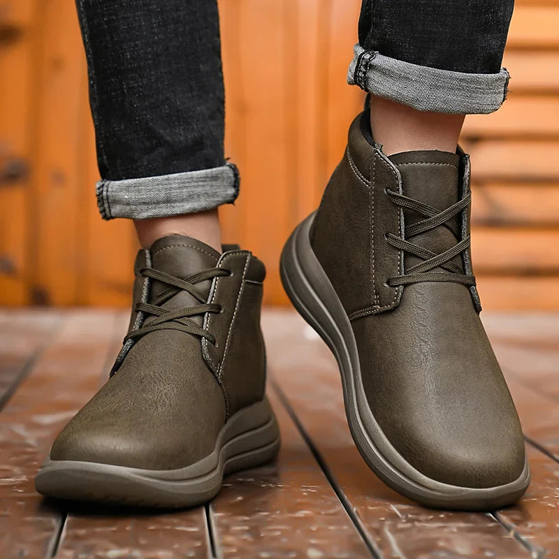 Mauricio Genuine Leather Chukka Boots – Cushioned Comfort Ankle Boots