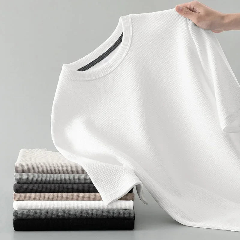 Griffin Waffle Knit Tee – Breathable Textured Tee for Everyday Comfort