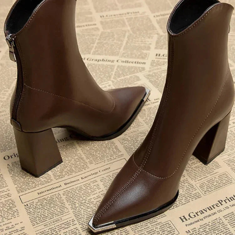 Chrome Tip Chelsea Boot – Sleek Women's Leather Boot