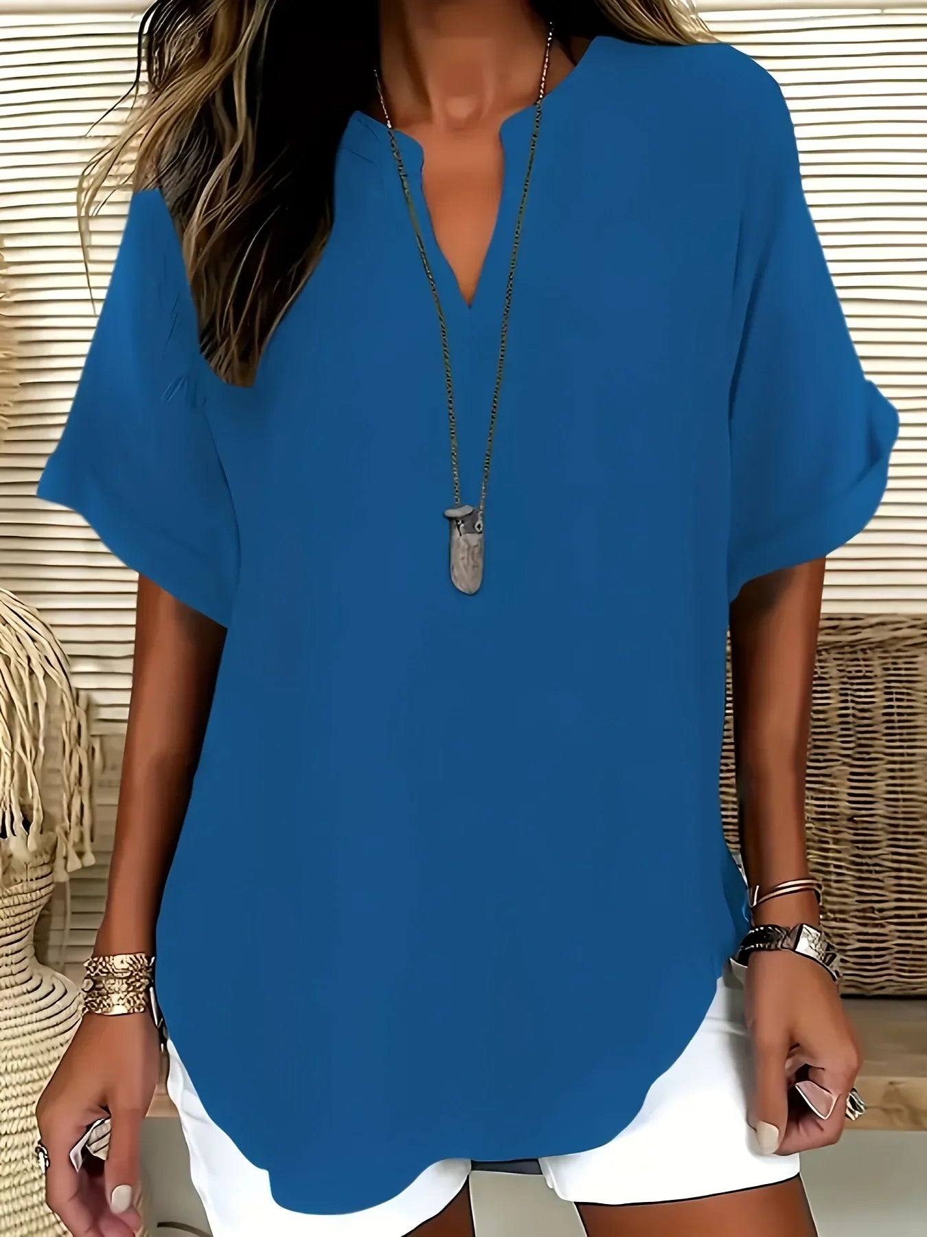 Marissa Women’s Tunic Blouse – Relaxed Fit with Lightweight Draped Fabric