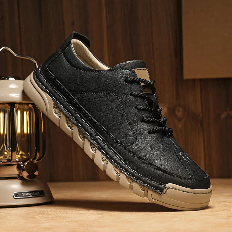 Landon Men’s Leather Sneakers – Rugged Casual Shoes